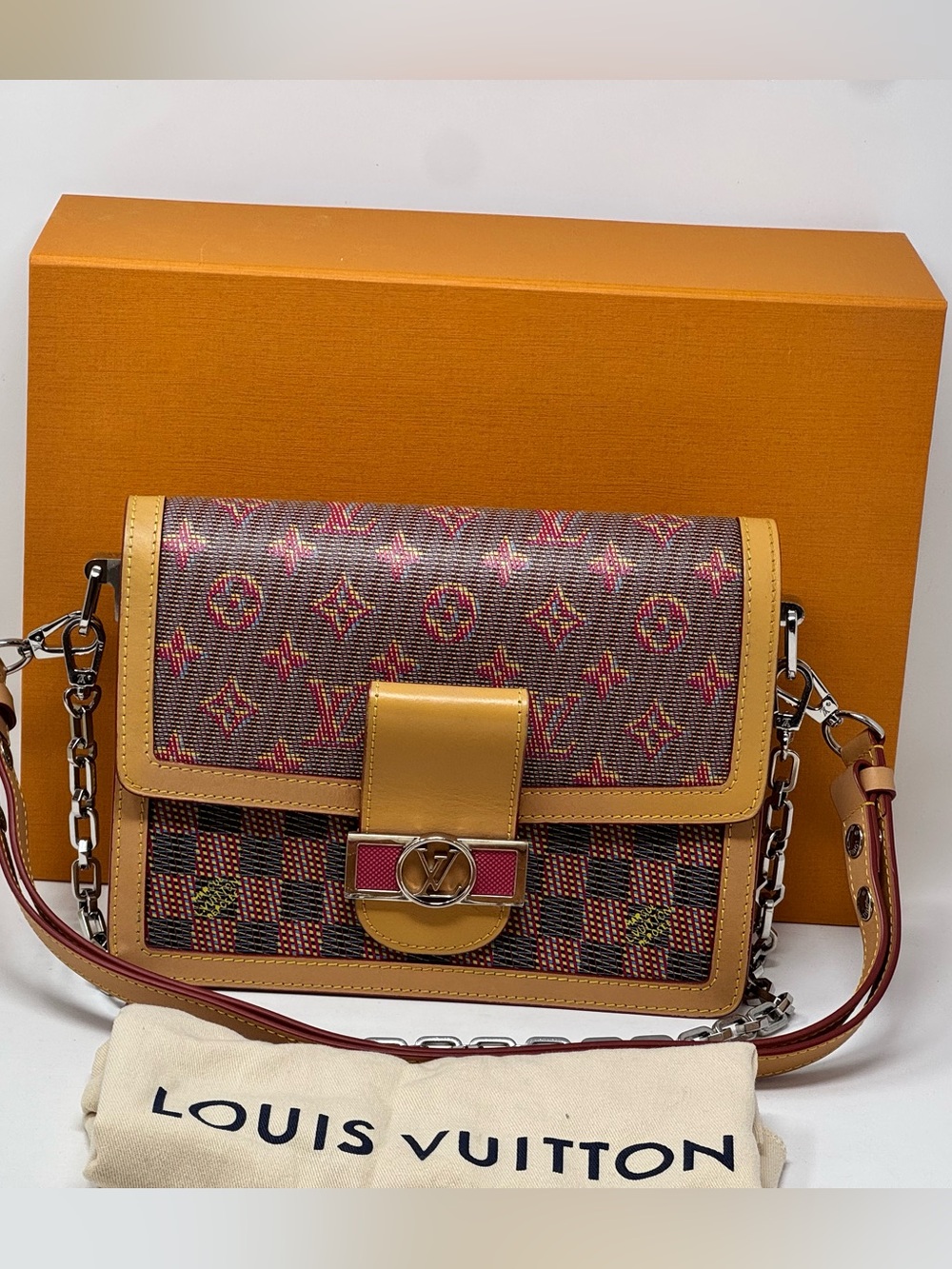 💯Authentic LOUIS VUITTON Monogram LV Pop Dauphine MM Rose